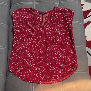 41 Hawthorn Red Floral Blouse
